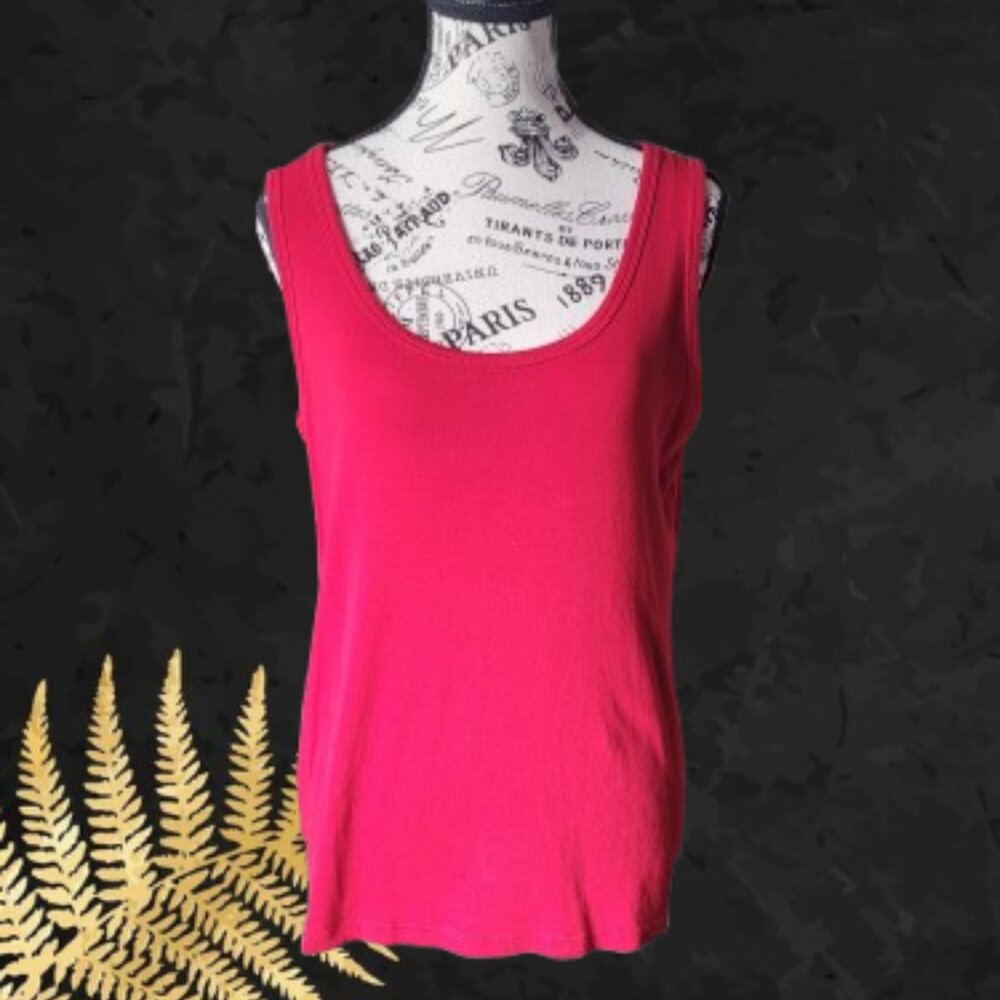 St. John's Bay US Red Flag Color Red Tank Top